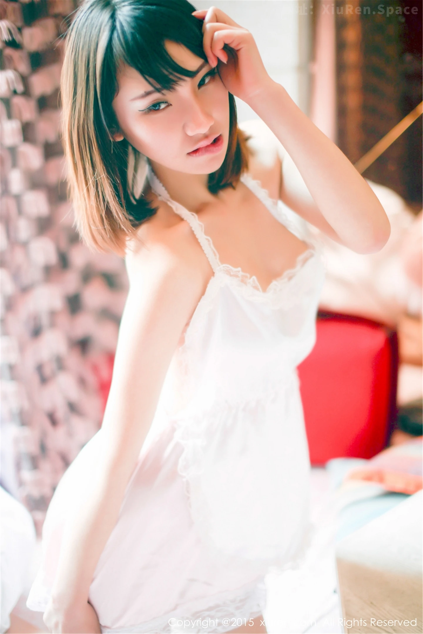 图片[4]-[XiuRen秀人网]VOL.270 嫩模颜浅浅Cindy白色吊带睡裙真空露美乳撩人诱惑写真52P-秀人网官方网站